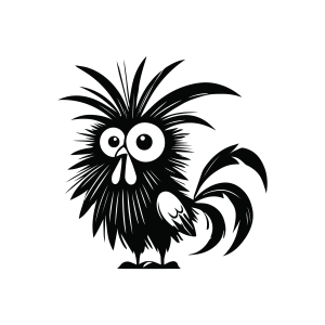 Crazy Chicken SVG, Funny Chicken SVG Bird SVG