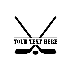 Crossed Hockey Sticks Monogram SVG, Split Hockey SVG Hockey SVG