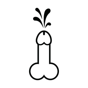 Cumming Penis SVG Outline Funny SVG