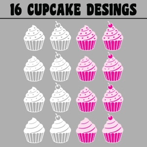 Cute Cupcake SVG Bundle , Birthday Cupcake SVG Files Birthday SVG