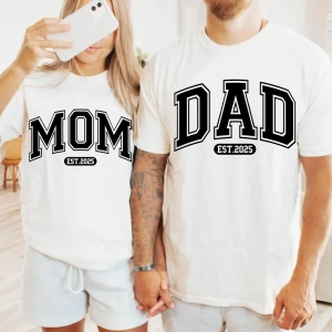 Dad Mom EST 2025 SVG T-shirt SVG