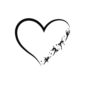 Dance Heart SVG, Ballet Heart SVG Dance SVG