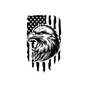 Distressed US Flag with Eagle SVG USA SVG