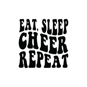 Eat Sleep Cheer Repeat SVG, Cheer SVG T-shirt SVG