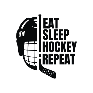 Eat Sleep Hockey Repeat SVG, PNG, DXF Files Hockey SVG