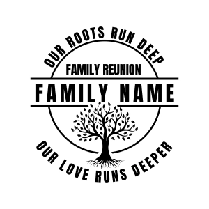 Family Reunion Tree SVG Monogram, Family Name Monogram SVG Monogram SVG