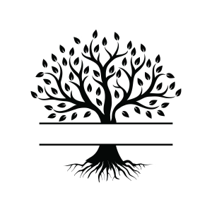 Family Reunion Tree SVG Monogram, Split Family Tree SVG Monogram SVG