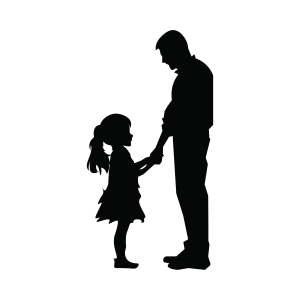 Father Daughter Silhouette SVG Father's Day SVG