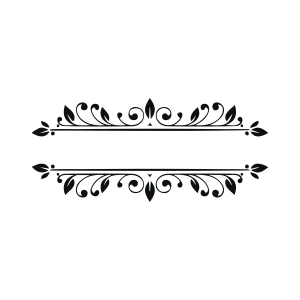 Floral Monogram Frame SVG, Monogram SVG Decorative Line SVG