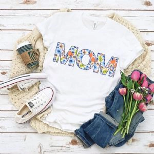 Flower Mom PNG Download, Mom Sublimation Design Mother's Day SVG