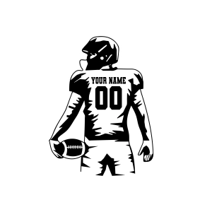 Football Player SVG, Back of Football Player SVG Football SVG