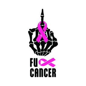 Fuck Cancer with Middle Finger SVG, Fck Cancer SVG Cancer Day SVG