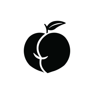 Funny Peach Silhouette SVG, Peach Ass SVG Fruits and Vegetables SVG