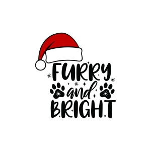 Furry and Bright SVG, Christmas Dog SVG Christmas SVG