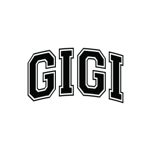 Gigi SVG with Varsity Font Grandma SVG