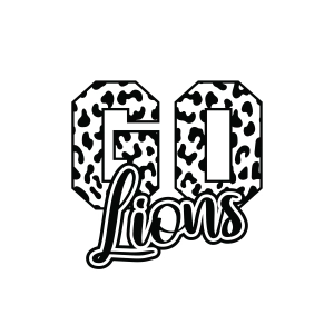 Go Lions SVG with Leopard, Lions SVG Football SVG