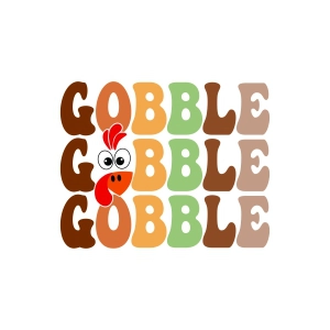 Gobble SVG with Funny Turkey Face, Thanksgiving SVG Thanksgiving SVG