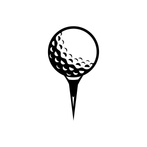 Golf Ball On Tee SVG, Golf Tee SVG Golf SVG