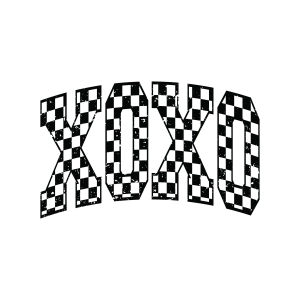 Grunge Checkered Xoxo SVG, Distressed Xoxo SVG Valentine's Day SVG