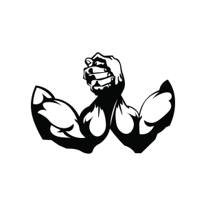 Hand Wrestling SVG, Silhouette Wrestling SVG