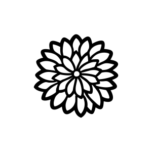 Handdrawn Flower Outline SVG Flower SVG