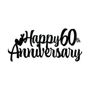 Happy 60th Anniversary SVG Anniversary SVG