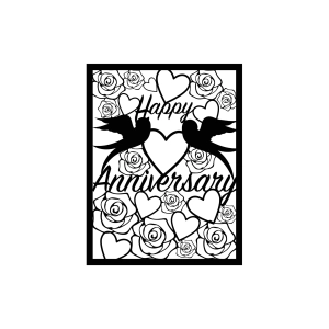 Happy Anniversary SVG Card Cut File Anniversary SVG