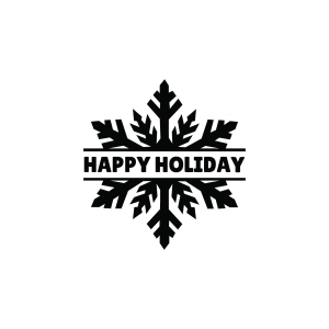 Happy Holiday SVG with Snowflake Snowflake SVG