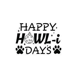 Happy Howl-i Days SVG, Christmas Dog SVG Christmas SVG