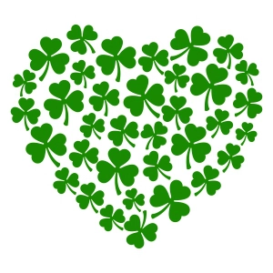 Heart Shamrocks SVG, St Patrick's Day SVG Clover | PremiumSVG