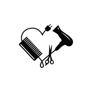 Heart Shape Hairdryer SVG Hair Stylist SVG