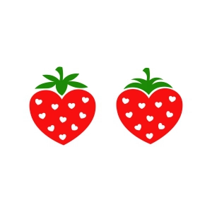 Heart Strawberry SVG Strawberry SVG