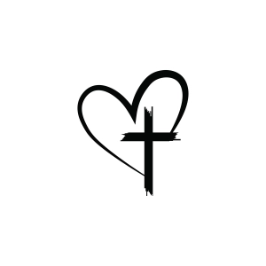 Heart with Cross SVG Jesus SVG