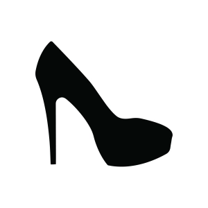 Heel Silhouette Vector SVG, Heel SVG Vector Objects