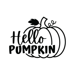 Hello Pumpkin SVG, Instant Digital Download Pumpkin SVG