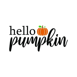 Hello Pumpkin SVG, Fall Pumpkin SVG for Cricut, Silhouette Pumpkin SVG