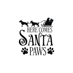 Here Comes Santa Paws SVG Christmas SVG