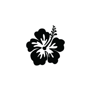 Hibiscus Silhouette SVG Flower SVG