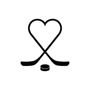 Hockey Heart SVG, Love Hockey SVG Cut File Hockey SVG