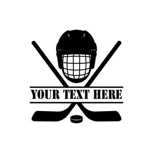 Hockey Monogram SVG, Hockey Sticks and Helmet SVG Hockey SVG