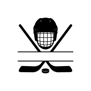 Hockey Monogram SVG, Hockey Sticks and Helmet SVG Hockey SVG