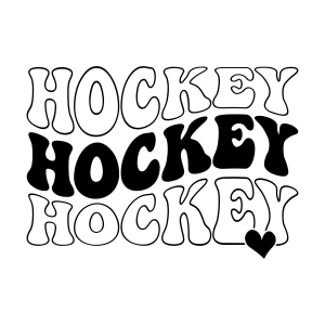 Hockey SVG, Hockey Wavy Text SVG for Shirt Hockey SVG