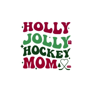 Holly Jolly Hockey Mom SVG, Christmas Hockey SVG Christmas SVG