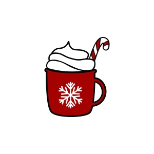 Hot Chocolate Mug SVG Christmas SVG