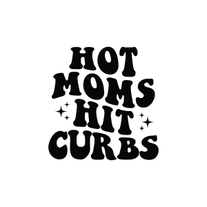 Hot Moms Hit Curbs SVG, Digital Download Car Decals SVG Funny SVG