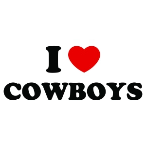 I Love Cowboys SVG File, Cricut Silhouette Texas SVG