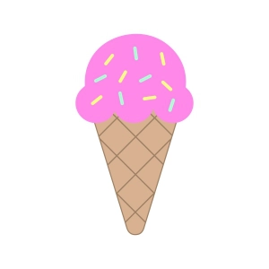 Ice Cream SVG File, Cone Vector Files & Clipart Summer SVG