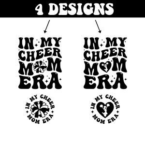 In My Cheer Mom Era SVG Files, Wavy Cheer Mom SVG Football SVG