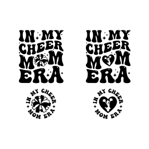 In My Cheer Mom Era SVG Files, Wavy Cheer Mom SVG Cheerleading SVG