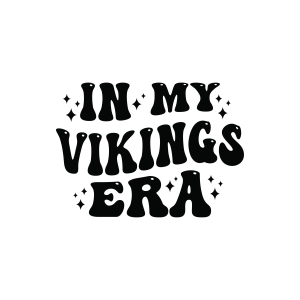 In My Vikings Era SVG, Wavy Football Vikings SVG Football SVG